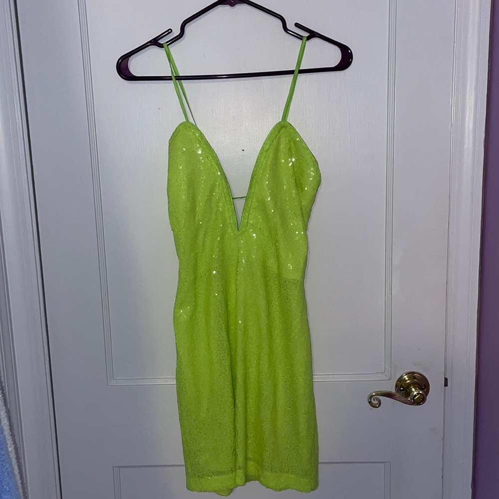 Nasty Gal Neon Sequin Dress